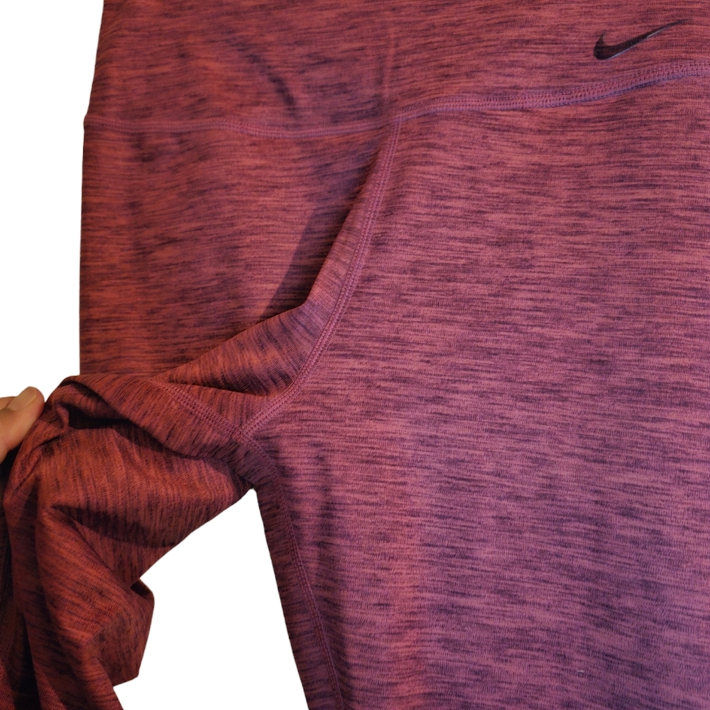 Nike Dri Fit Burgundy Leggins Size XS - Picture 3 of 6